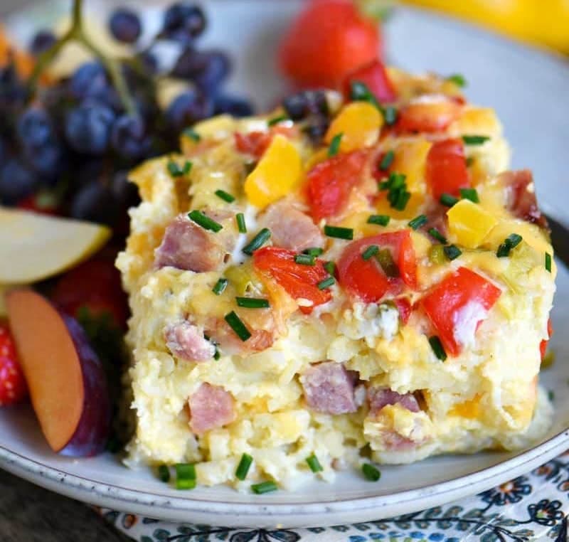 Ham Cheese Breakfast Casserole-1