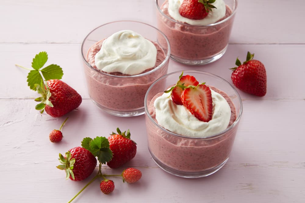 Strawberry Cream Pie Chia Pudding